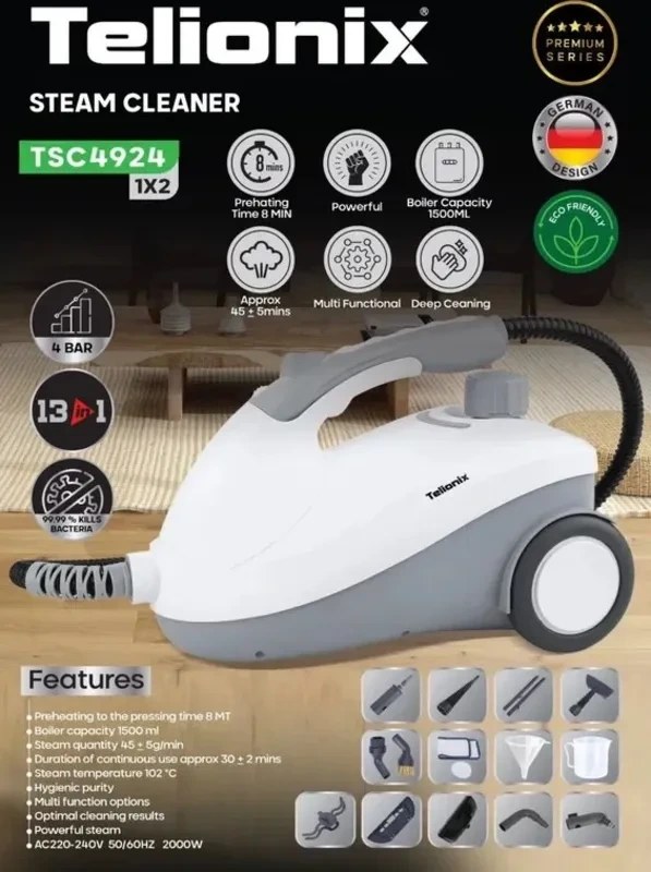 بخارشوی تلیونیکس مدل TSC4924 ۱۳ کاره